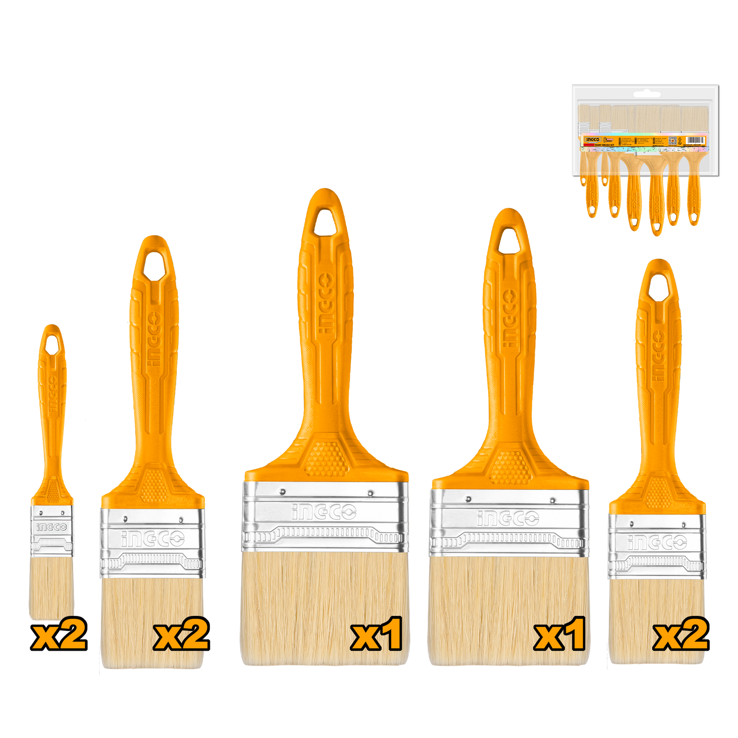 INGCO Oil based 8 piece Paint Brush Set