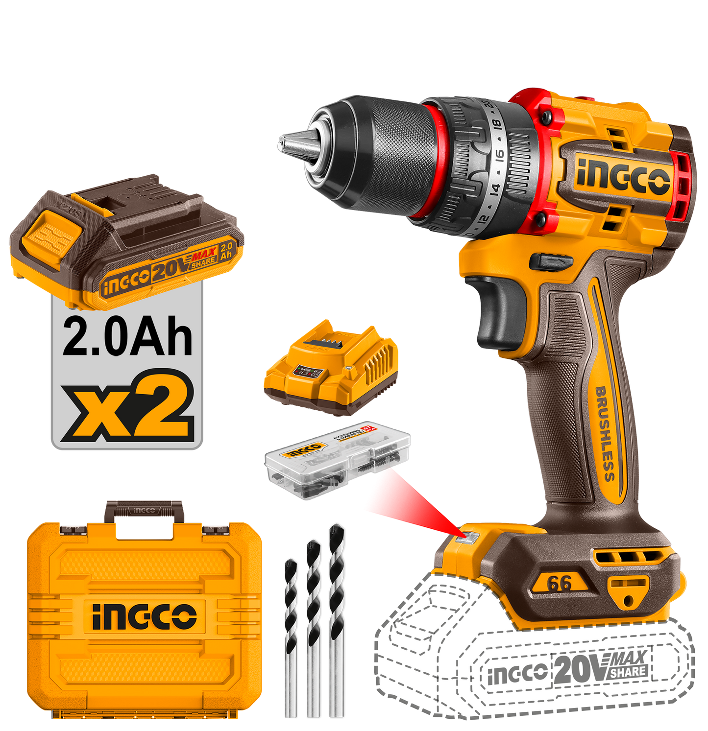 Compact Brushless cordless impact drill