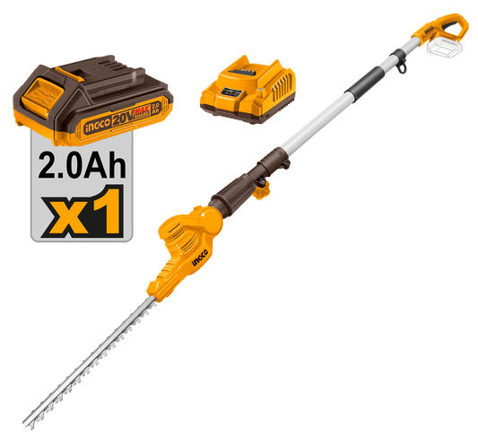 Cordless pole hedge trimmer