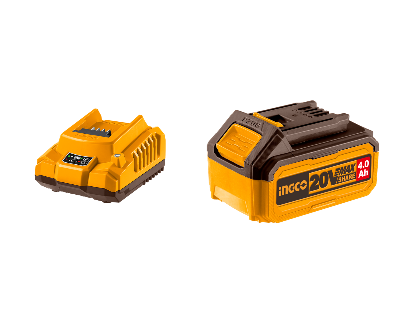 INGCO 4.0Ah Lithium-ion Battery and Charger kit for P20S